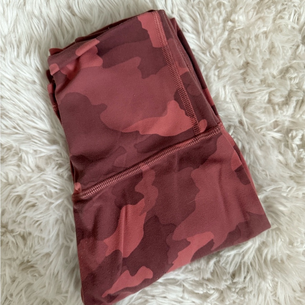 Camo Print Leggings in Pink and Brown